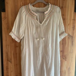 Madewell embroidered dress. Size XL.